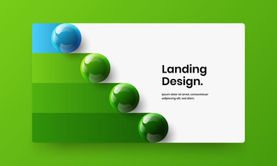 Isolated website vector design illustration. Modern realistic balls book cover concept.