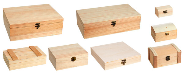 wooden boxes