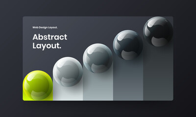 Trendy catalog cover vector design concept. Original realistic balls booklet template.