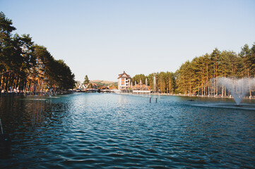 Fototapeta premium Zlatibor Lake - Zlatibor, Serbia, Center of Zlatibor.