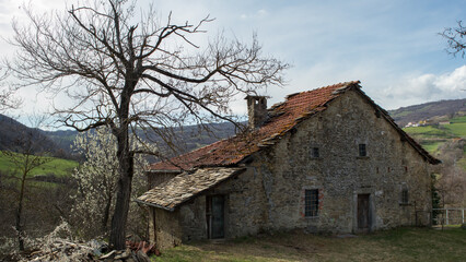 Abandoned italian village house