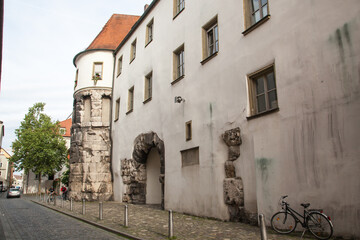 Fototapeta na wymiar Porta Praetoria in old town of Regensburg, Germany