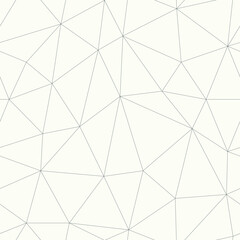 Monochrome low-poly grid. Simple web line structure in vector format. Wallpaper network connection seamless pattern.