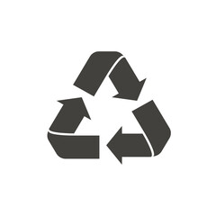 Recycle symbol isolated on white background. Recycled eco icon. Vector illustration 10 eps