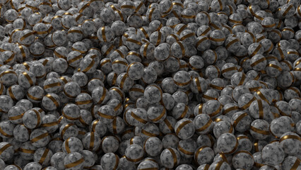  White gold marble balls