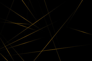 Abstract black with gold lines, triangles background modern design. Vector illustration EPS 10.