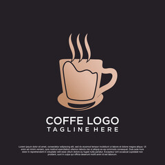 Coffee logo design Premium Vector