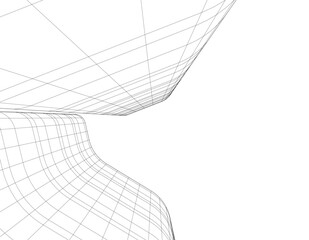 Architectural drawing vector illustration on white background