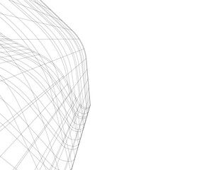 Architectural drawing vector illustration on white background