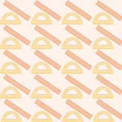 ruler seamless pattern back to school, illustration background