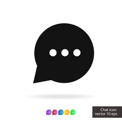 Fototapeta premium Vector speech bubble icon isolated on background for support, social media, communication, chat bot, chatting technology, connection, consulting agency, business, teamwork, forum, app. 10 eps