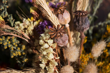 Orthodox holiday Makoviya (also First Spas, Honey Spas). A bouquet of flowers for a summer holiday...