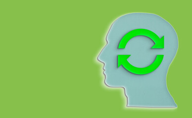 head and renew concept