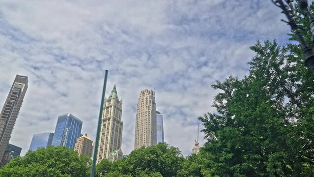 New York Skyline With Rockefeller Plaza And The Woolworth Building