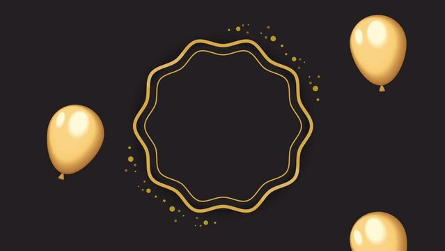 golden frame with lace animation