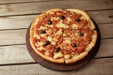 Hambuerguezas, pizza y papa fritas