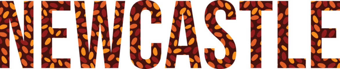 Newcastle city filled with French candy drops pattern