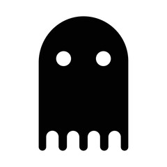 Ghost icon, full black. Suitable for content design, poster, banner, or video editing needs