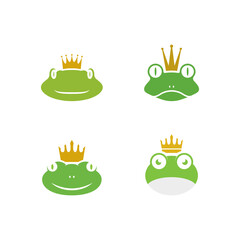Fototapeta premium King Frog Logo Template vector