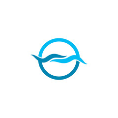 Water Wave symbol and icon Logo Template