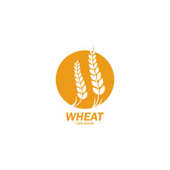 Agriculture wheat Logo Template vector icon