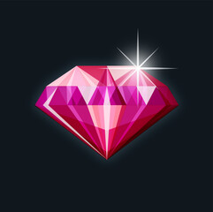 Diamond cartoon vector illustration