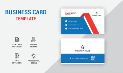 Company Business Card Design. Modern Card Design. Photos & Vector Standard Template	