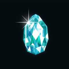 Diamond cartoon vector illustration