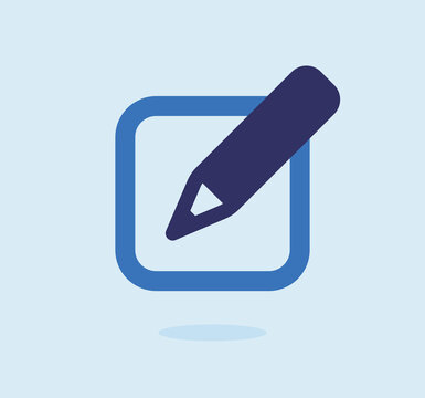 recommend clip art: Edit icon symbol in flat design. Notepad edit document with pencil icon vector illustration.