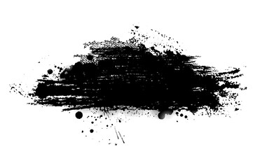 Black blob object on White Background. Vector illustration