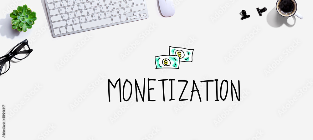 Poster monetization with a computer keyboard and a mouse