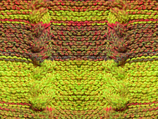 Handmade knitted fabric colored wool background texture