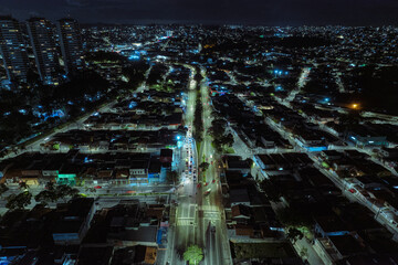 Aerea cidade dutra noturna