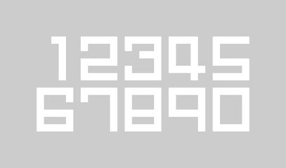Number set vector font , modern design.