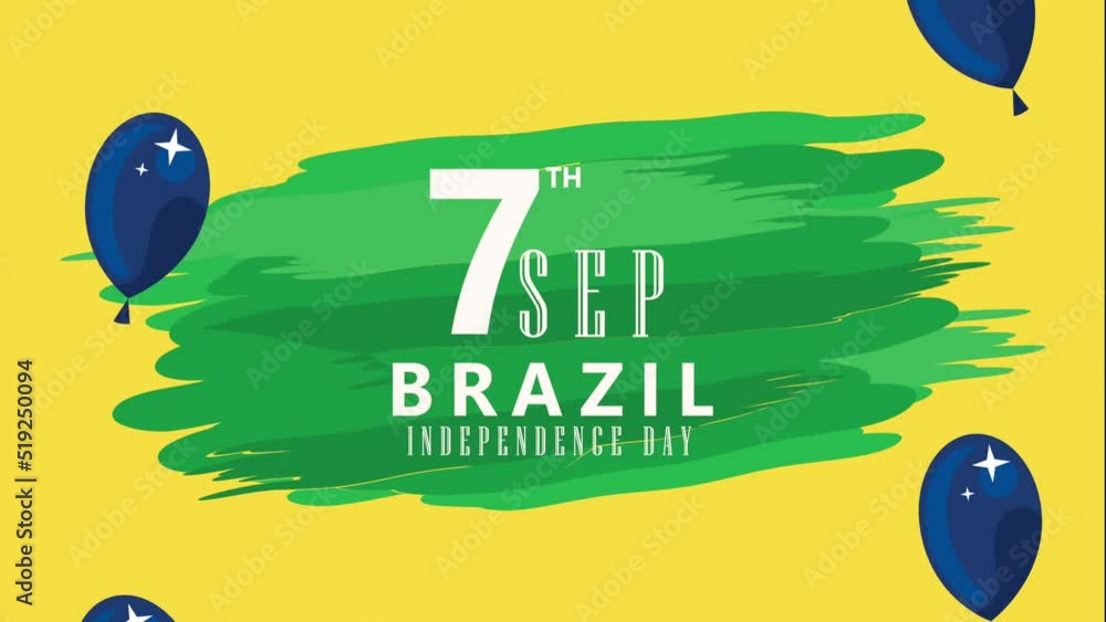 Wall mural seven september brazil independence lettering