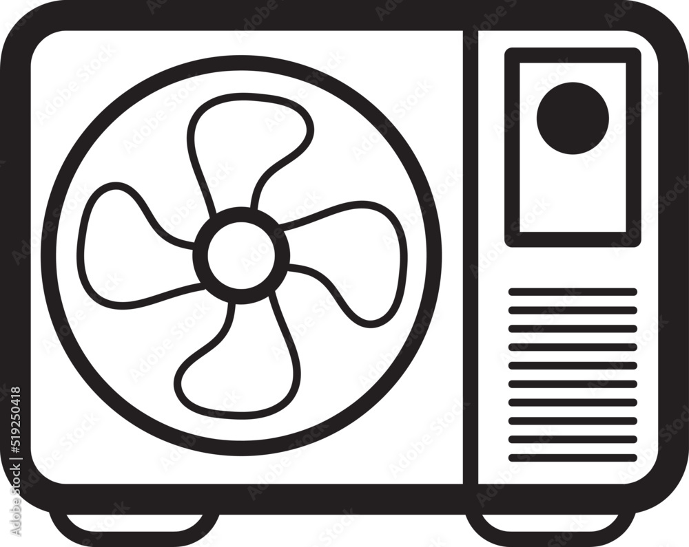 Poster ac outdoor line style vector icon which can easily modify or edit.eps