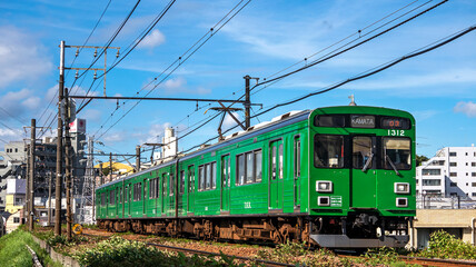 Obraz premium 池上線の電車