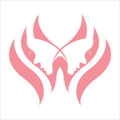 Face women line icon design