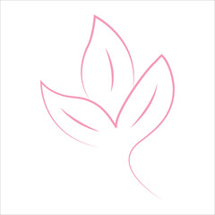 Leaf line icon design illustration