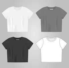 camisetas de mujer, diseño de camiseta de mujer, blusas croptops