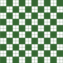 Abstract Vector Seamless green plaid Checkered Squares Pattern grid