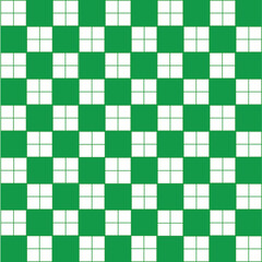 Abstract Vector Seamless green plaid Checkered Squares Pattern grid