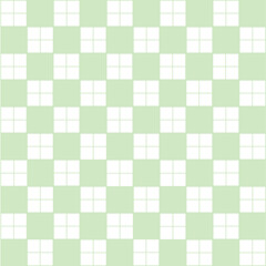 Abstract Vector Seamless green plaid Checkered Squares Pattern grid