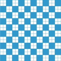 Abstract Vector Seamless blue  plaid Checkered Squares Pattern grid