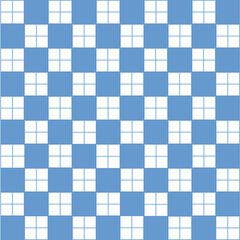 Abstract Vector Seamless blue  plaid Checkered Squares Pattern grid
