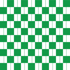 Abstract Vector Seamless green plaid Checkered Squares Pattern grid