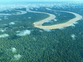 aerial view of the river