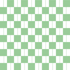 Abstract Vector Seamless green plaid Checkered Squares Pattern grid