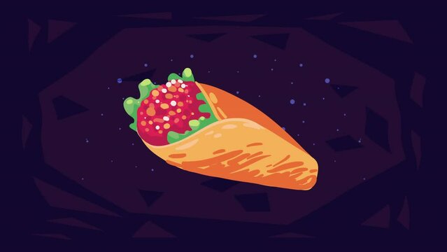 mexican culture taco food animation