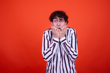 Emotions of a young attractive guy.	